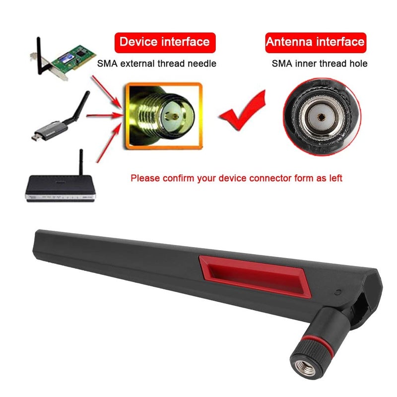 Lazmin 8dBi Wireless Router Antenna for ASUS AC68U AC88U AC66U, RP SMA Interface Omni Radiation Antenna, for 2.4G/5G Dual Frequency Wireless Router/Wireless LAN(4PCS) - Image 2